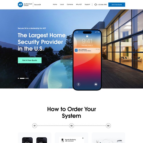  Website design for largest home security company's dealer