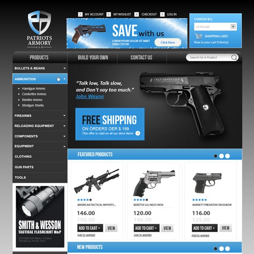 Create an Awesome Retail Site for Patriots Armory!!