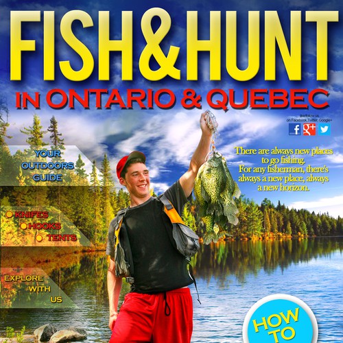 Design magazine cover (fishing/hunting for Ontario & Quebec, Canada)
