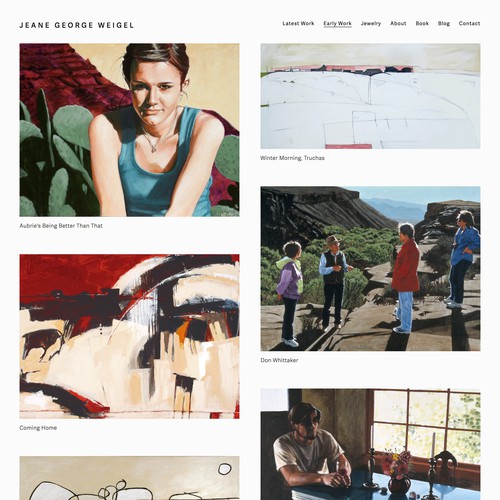 Portfolio Site Design for Fine Artist & Jewelry Maker