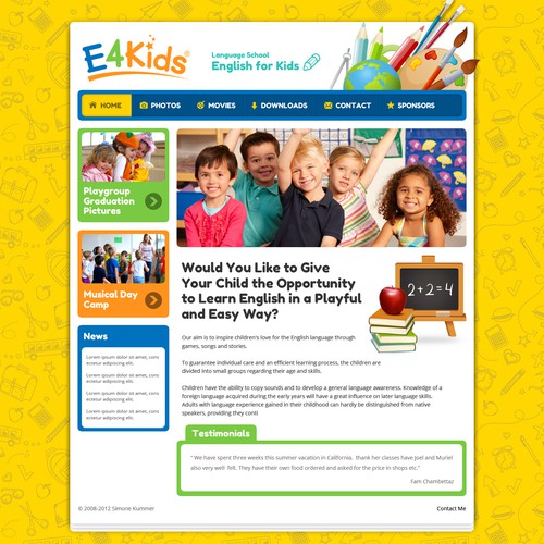 Website for English School for Kids !!