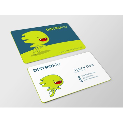 Business cards for online music service