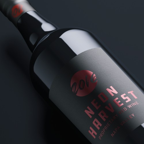 Neon Harvest 2016 Proprietary Red Wine Label Design