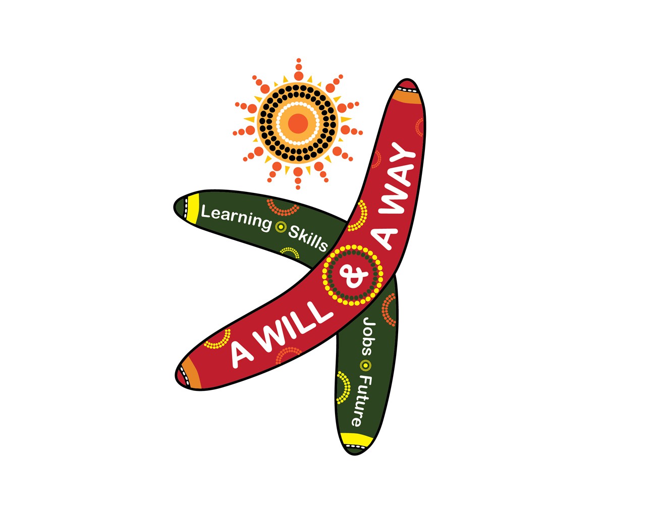 Create an Indigenous Australian symbol that illustrates a solid future for high school students