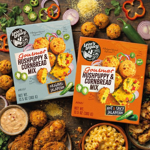 Packaging Design for Authentic Hushpuppy Mix