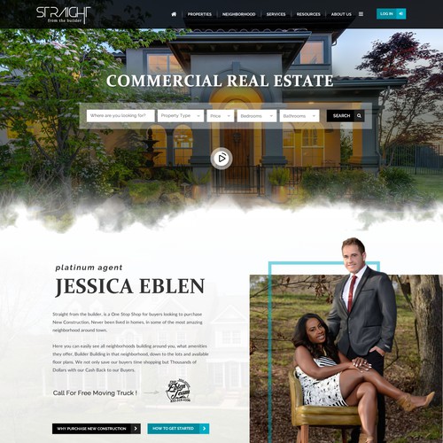 Create Website Layout for New Realestate Concept