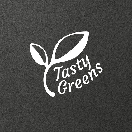 Logo for Tasty Greens, a company specializing in fast delivery of healthy food.