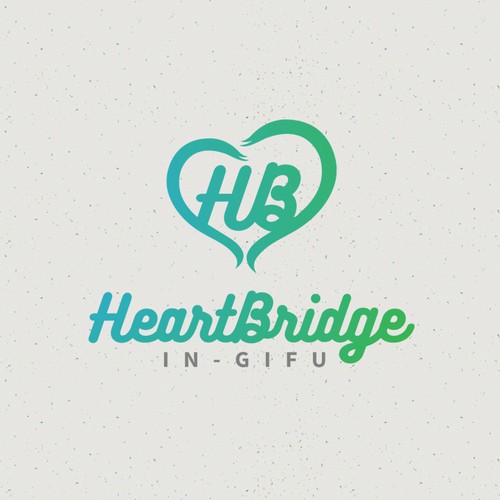 Heart-Bridge logo design 