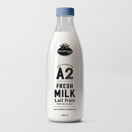 Milk bottle label design