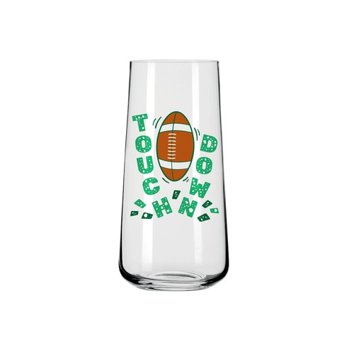 "Touchdown" glass illustration