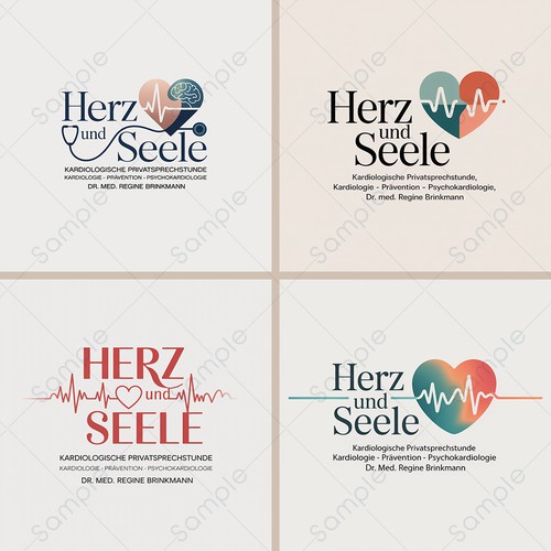 Logo für eine kardiologische Praxis mit psychokardiologischem Schwerpunkt
