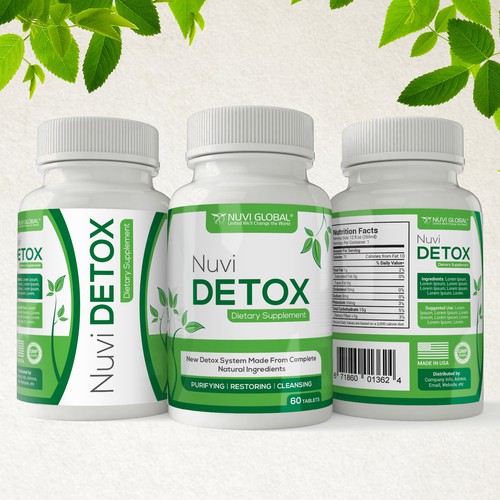 Label for Detox Dietary Supplement