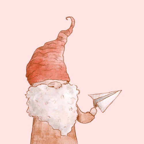 Gnome illustration for knitting company