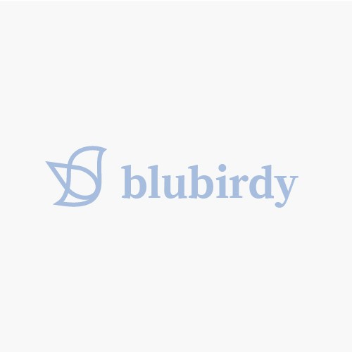 blue bird logo design for a woman brand