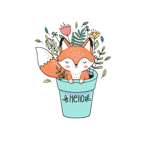 Cute fox illustration 🦊 