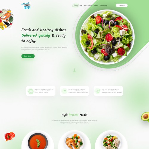 food website design