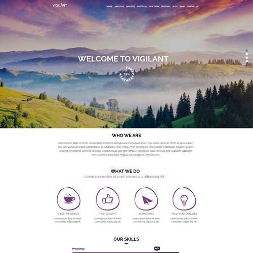 One Page Theme/Template - Responsive Design Needed