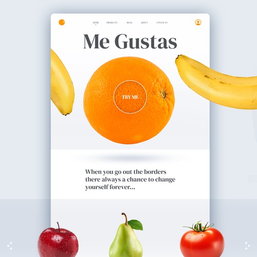 Web App UI Concept for Me Gustas organic food online store