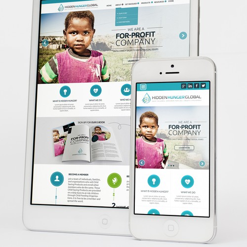 Design a New, Responsive Home Page for Hidden Hunger Global.