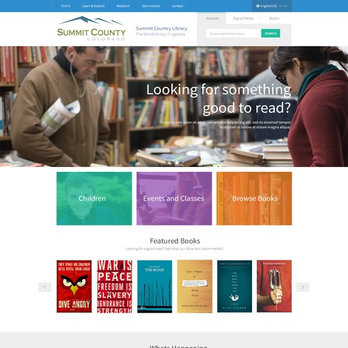 Summit County Library Website Design