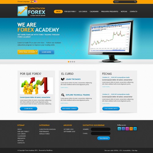 Forex Academy Website design