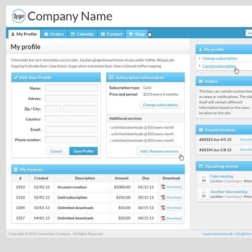 Design our new customer portal