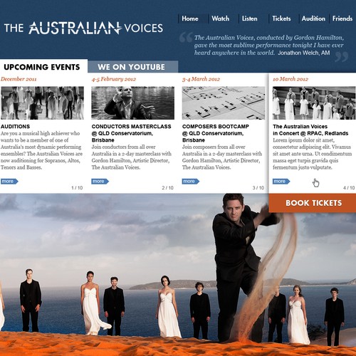 Design a new website for The Australian Voices