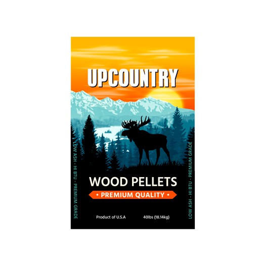 Nature driven wood pellet bag