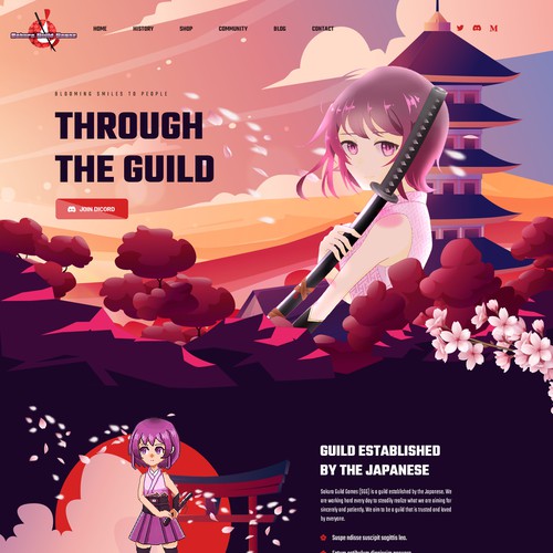 Sakura Guild Gaming Website Design