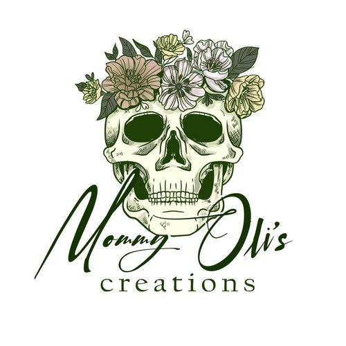 Mommy oli's Botanical skull