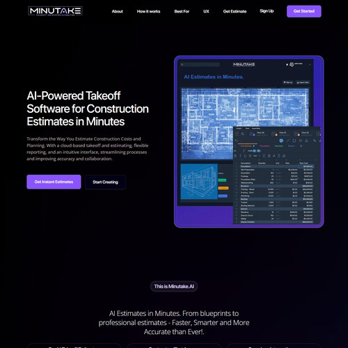 Website for Minutake.ai