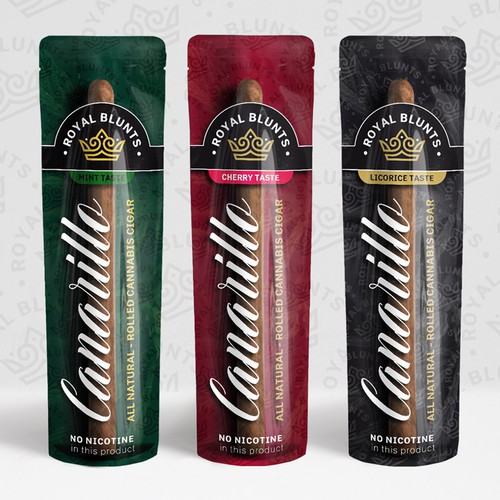 Cannabis Cigar Packaging with Logo Redesign.