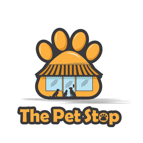 Cute logo for pet shop