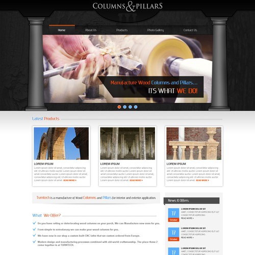 Help http://customturnings.com with a new website design