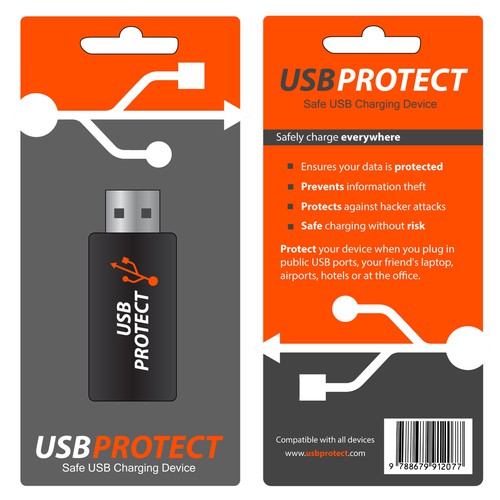 Packaging for safe USB charging stick