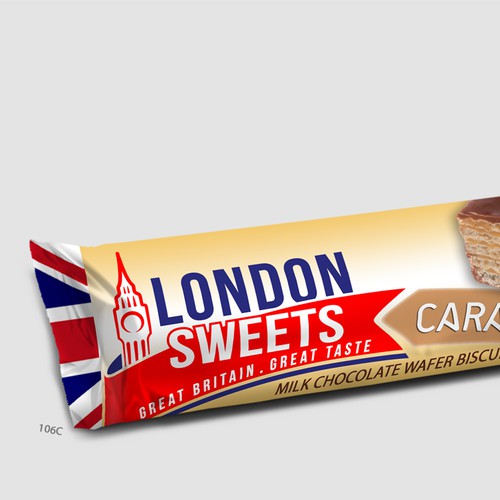 Caramel wafer bar