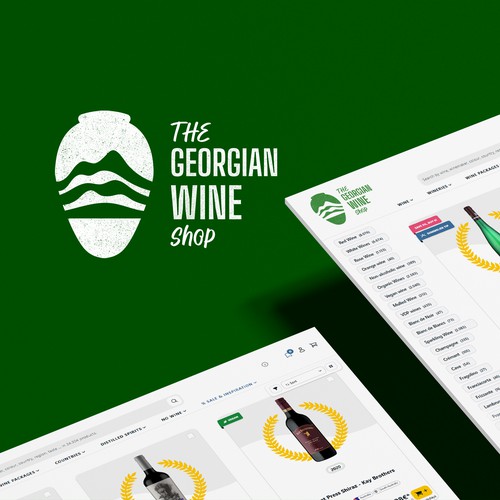 Minimal and Heritage reflecting logo for wine shop.