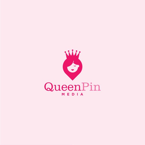 Simple logo concept for queenpin media