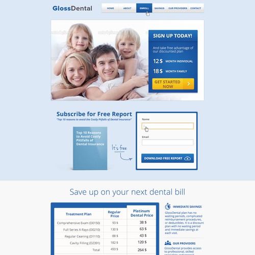 Create a Clean, Modern Website for Gloss Dental