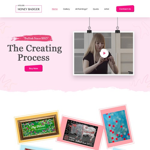 Honey Badger website design