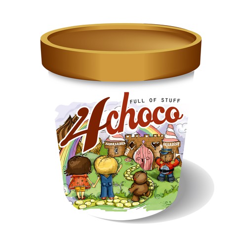 Ice cream label design