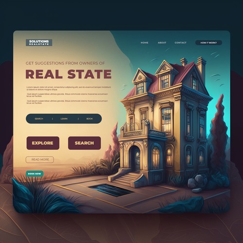 Real State Agency Booking Landing Page design