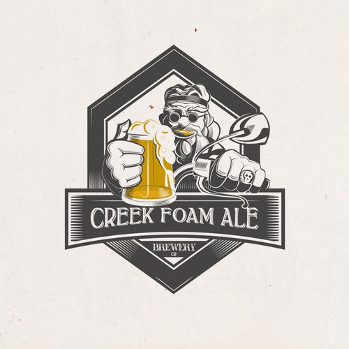 Dirty Burp Lager and  Creek Foam Ale need a new logo