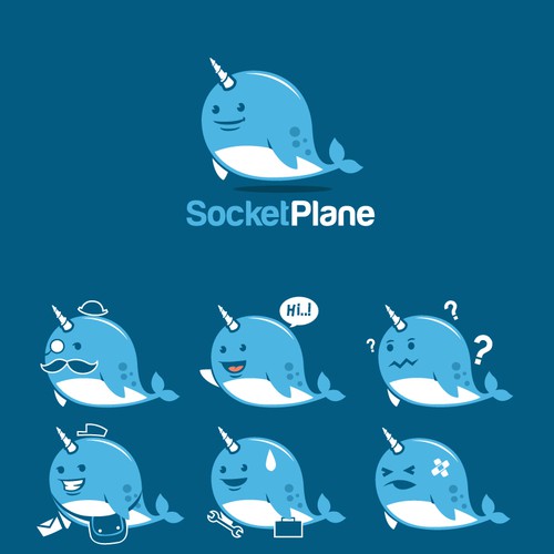 Exciting Narwhal mascot needed for an open source software startup