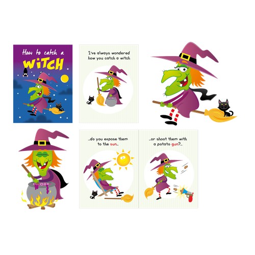 Children's Storybook Illustration - "How To Catch A Witch" - meant foryoung children
