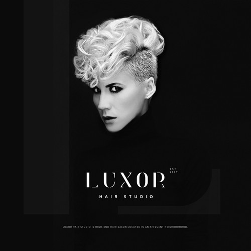 LUXOR logo for high-end hair salon