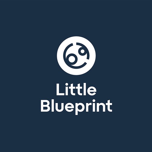 Round minimal logo design for child care company
