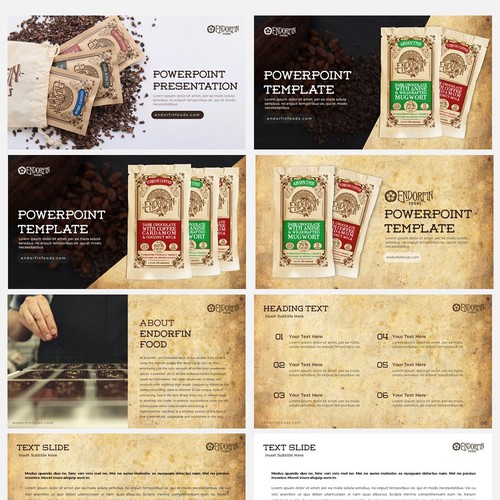 Powerpoint template for Endorfin Foods