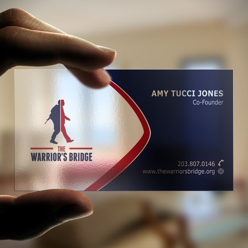 Create a killer business card for a veteran's non profit