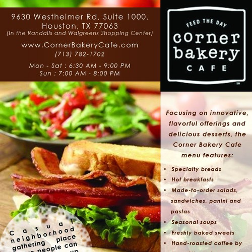 Create an ad for Corner Bakery Cafe